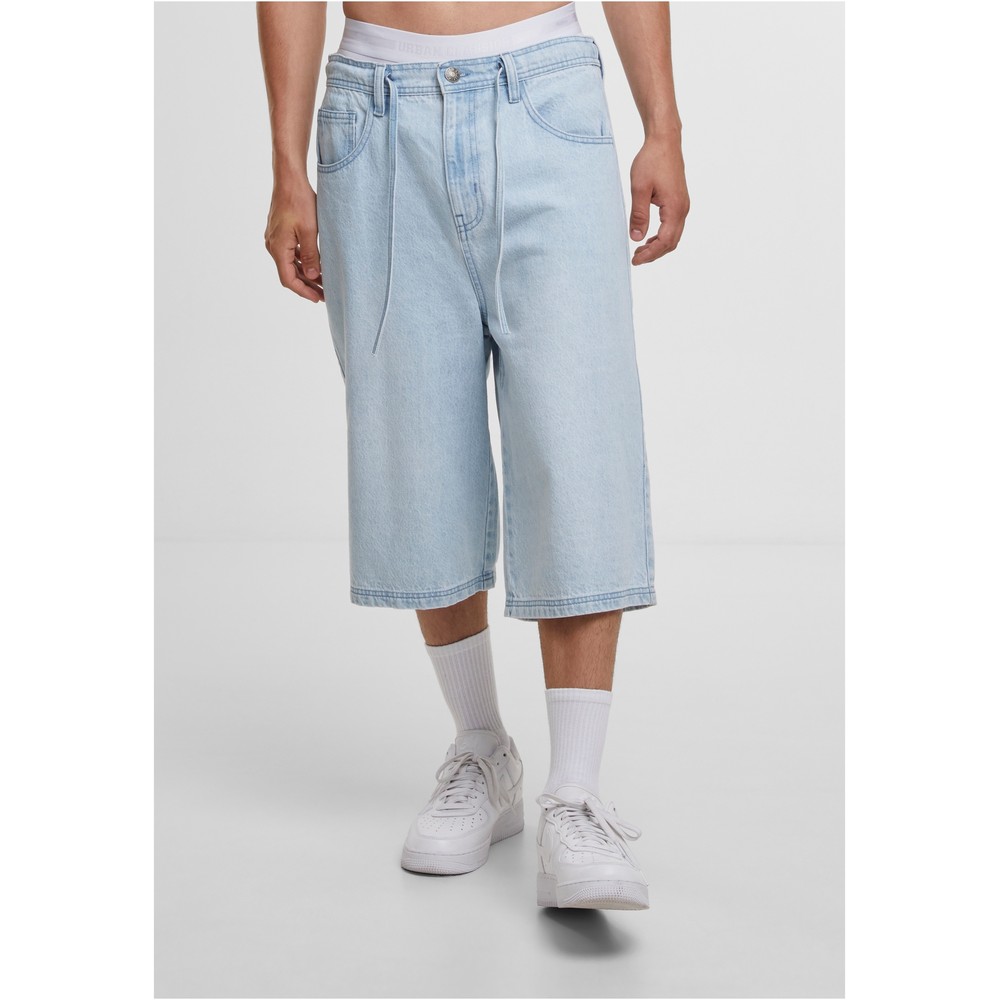 Urban Classics - Skater Shorts With Drawcord 3/4 length trousers - Blue